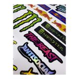ca kay bu Bisiklet Sticker Seti – Holografik Suya Dayanıklı 22 Parça
