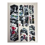 ca kay bu Cartoon Street Art Bisiklet Kadro Sticker Seti – Duck & Bunny Graffiti Frame Koruma Sticker