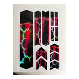 ca kay bu Lightning Energy monster Bisiklet Kadro Sticker Seti – Kırmızı Neon Frame Koruma Sticker