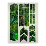 ca kay bu Neon Yeşil Bisiklet Kadro Sticker Seti – Cyber Gamer Frame Sticker –