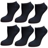 ca lia 6 Çift BAMBU Premium Bay Patik Çorap - Bilek Boy Kısa Spor Koşu ve Yürüyüş Çorabı (COAL, 41-45)