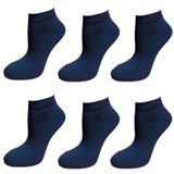 ca lia 6 Çift BAMBU Premium Bay Patik Çorap - Bilek Boy Kısa Spor Koşu ve Yürüyüş Çorabı (COBALT, 41-45)