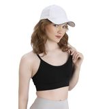ca lia İp Askılı Kaplı Arkadan Çapraz Askılı Sporcu Büstiyer/Atlet/Crop (SİYAH, S/M)