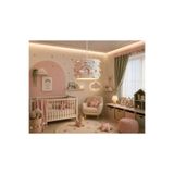C&A&B KUZEY AVİZE Makrome Gökkuşağı Ponpon Detaylı Soft Pastel El Yapımı Çocuk Ve Bebek Odası El Örgü Görünümlü Sarkıt Avize