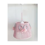 C&A&B KUZEY AVİZE PEMBE MAKROME SARGI PEMBE PONPONLU KONİK TEL KIZ BEBEK VE ÇOCUK ODASI TASARIM SARKIT AVİZE