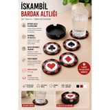 cabana İskambil Destesi Kupa Maça Sinek Karo Bardak Altlığı (5 parça)