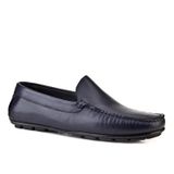 Cabani 010M150 Hakiki Deri Lacivert Yazlık Erkek Loafer Ayakkabı