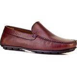 Cabani 010M150 Kauçuk Tabanlı Hakiki Deri Kahverengi Erkek Loafer Ayakkabı