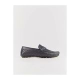Cabani 010M6823A Hakiki Deri Kauçuk Tabanlı Lacivert Erkek Loafer Ayakkabı