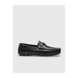 Cabani 010M883C Hakiki Deri Siyah Desenli Tokalı Bağcıksız Erkek Loafer Ayakkabı