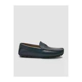 Cabani 010M9823C Hakiki Deri Lacivert Logo Detaylı Erkek Loafer Ayakkabı