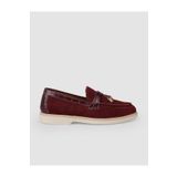 Cabani %100 Hakiki Deri Bordo Süet Kadın Loafer