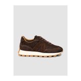 Cabani %100 Hakiki Süet Deri Kahverengi Bağıcıklı Kadın Sneaker Ayakkabı