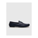 Cabani 10043 Hakiki Deri Lacivert Kemerli Erkek Loafer Ayakkabı