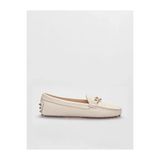 Cabani 1174 Hakiki Deri Bej Kadın Loafer Ayakkabı