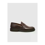 Cabani 3495 Hakiki Deri Kahverengi Erkek Klasik Loafer Ayakkabı