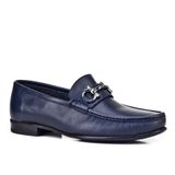 Cabani 442M067 Kauçuk Tabanlı Hakiki Deri Lacivert Erkek Loafer Ayakkabı