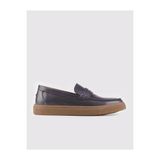 Cabani 518M1587 Hakiki Deri Lacivert Erkek Loafer Ayakkabı