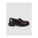 Cabani 670M1866 Hakiki Deri Kahverengi Açma Kadın Loafer Ayakkabı