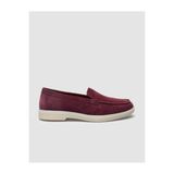 Cabani 673M1879 MonaMae Hakiki Deri Bordo Süet Kadın Loafer Ayakkabı