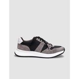 Cabani Ayakkabı Vizon-Siyah Erkek Deri Sneaker 29883