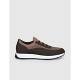 Cabani Bej Örgü Dokulu Konfor Sneaker - Kahverengi