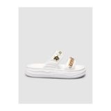 Cabani EZ0118 Snx Beyaz Charm Detaylı Kadın Eva Terlik