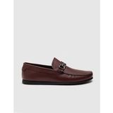 Cabani Hakiki Deri Bordo Erkek Loafer