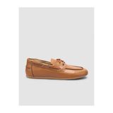 Cabani K-0065-1 Hakiki Deri Taba Kadın Loafer Ayakkabı