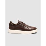 Cabani Kahverengi Hakiki Deri Slip-On Sneaker Ayakkabı - Siyah