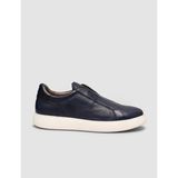 Cabani Lacivert Hakiki Deri Slip-On Sneaker Ayakkabı