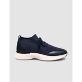 Cabani Lacivert Triko & Hakiki Dana Deri Erkek Sneaker