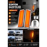 Cabbaroğlu Ticaret 12V LED Yan Markör Lambası Gazeteliği Araç Içi Dekoratif Aydınlatma Tır Panelvan Karavan Uyumlu 2'li Set - Amber