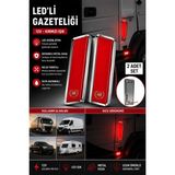 Cabbaroğlu Ticaret 12V LED Yan Markör Lambası Gazeteliği Araç Içi Dekoratif Aydınlatma Tır Panelvan Karavan Uyumlu 2'li Set - Kırmızı