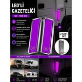 Cabbaroğlu Ticaret 12V LED Yan Markör Lambası Gazeteliği Araç Içi Dekoratif Aydınlatma Tır Panelvan Karavan Uyumlu 2'li Set - Mor