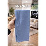 Cabbaroğlu Ticaret Mikrofiber Cam Bezi – Ev Araba Ofis Için Iz Bırakmayan Temizlik Bezi - Mavi - 50x70