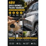 Cabbaroğlu Ticaret Şarjlı Basınçlı Yıkama Tabancası Akülü Basınçlı Oto Yıkama Makinesi Köpük Hazneli Taşınabilir Su Tabancası Seti