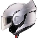 Caberg Motosiklet Kaskı Modüler Güneş Vizörlü Çene Açılır Mat Gümüş Motorcu Kask - 2XL - Beyaz