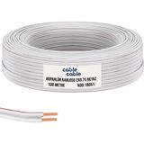 Cable Cable 100 mt Elektrik ve Hoparlör Kablosu Kordon 2x0.75 - Beyaz