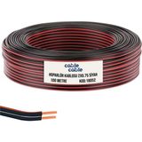 Cable Cable 100 mt Elektrik ve Hoparlör Kablosu Kordon 2x0.75 - Siyah