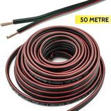 Cable Cable 2x0,75 Hoparlör Veya Güç Kablosu Cca Kordon (Siyah) - 50 Metre