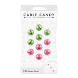Cable Candy - Kablo tutucu ve kablo kılavuzu - Small Beans Mix - Yeşil/Pembe