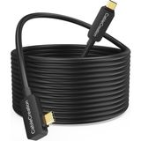 Cablecreation Usb-C Fiber Optiik Kablo 5m 10GBPS ( 16.4 Ft ) For Vr - Siyah