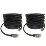 cablehome 50ft hdmi Kablo, Uzun hdmi Kablo 50ft 4K/60Hz Uyumlu 2K@120Hz/60HZ/30HZ 1080p 720P, 18Gbps yüksek Hızlı HDMI 2.0 Kabloları ve HDR 3D ARC TV, PS3/4 bir tvbox MXIII, M8, MXQ 2 ADET