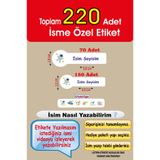 cabuk baskı 210 Adet Isimli Okul Etiketi Kalem Defter Etiketi Özel Isim Yazılabilen Etiket