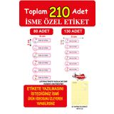 cabuk baskı 210 Adet Okul Etiketi Kalem Etiketi Defter Etiketi Kitap Etiketi Kişiye Özel İsim Hello Kitty