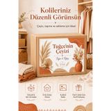 cabuk baskı İsme Özel Çeyiz Koli Etiketi 10 Adet A4 Bohem Yatay Tasarım Gelin Çeyizi Etiketi