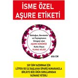 cabuk baskı Kişiye Özel Aşure Etiketi 6x6 cm - İsme Özel Sticker Tasarım - Muharrem Ayı Aşure Etiketi - 50 Adet