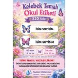 Cabuk Baskı Kişiye Özel Kelebekli Isim Etiketi 220 Adet – Suya Dayanıklı Okul, Kreş, Suluk, Matara ve Beslenme Çantası Etiketi