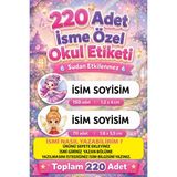 Cabuk Baskı Kişiye Özel Kız Çocuk Okul Isim Etiketi 220 Adet Peri ve Kelebek Temalı – Suya Dayanıklı Kreş, Anaokulu, Suluk ve Matara Etiketi